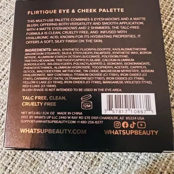 Whats Up Beauty Flirtique Eye & Cheek Palette Eyeshadow & Blush – NEW - Picture 9 of 9